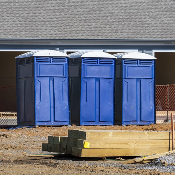 are there any restrictions on what items can be disposed of in the portable restrooms in Crawfordsville